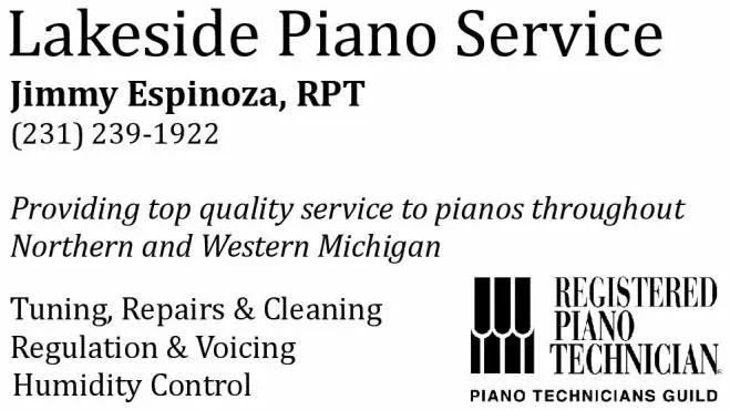 Business Card for Lakeside Piano